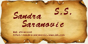 Sandra Šaranović vizit kartica